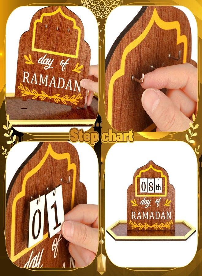 تقويم رمضان من سيلووي، تقويم خشبي للعد التنازلي، زينة منزلية، 30 يومًا حتى عيد الفطر 2025، هدية رمضانية، زينة إسلامية، ديكور رمضان والعيد - Image 5